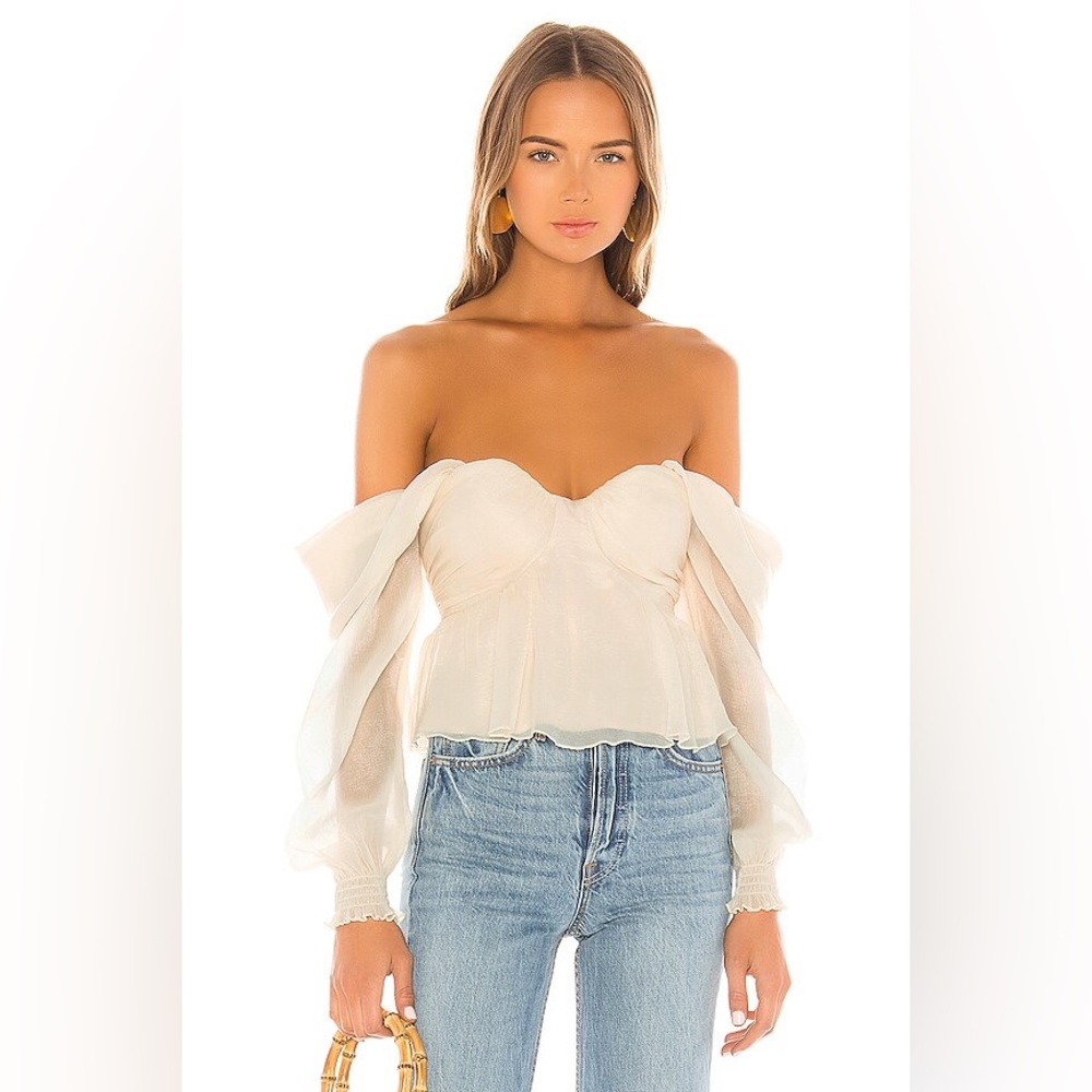 House of Harlow 1960 x Revolve Burna Blouse in Cream